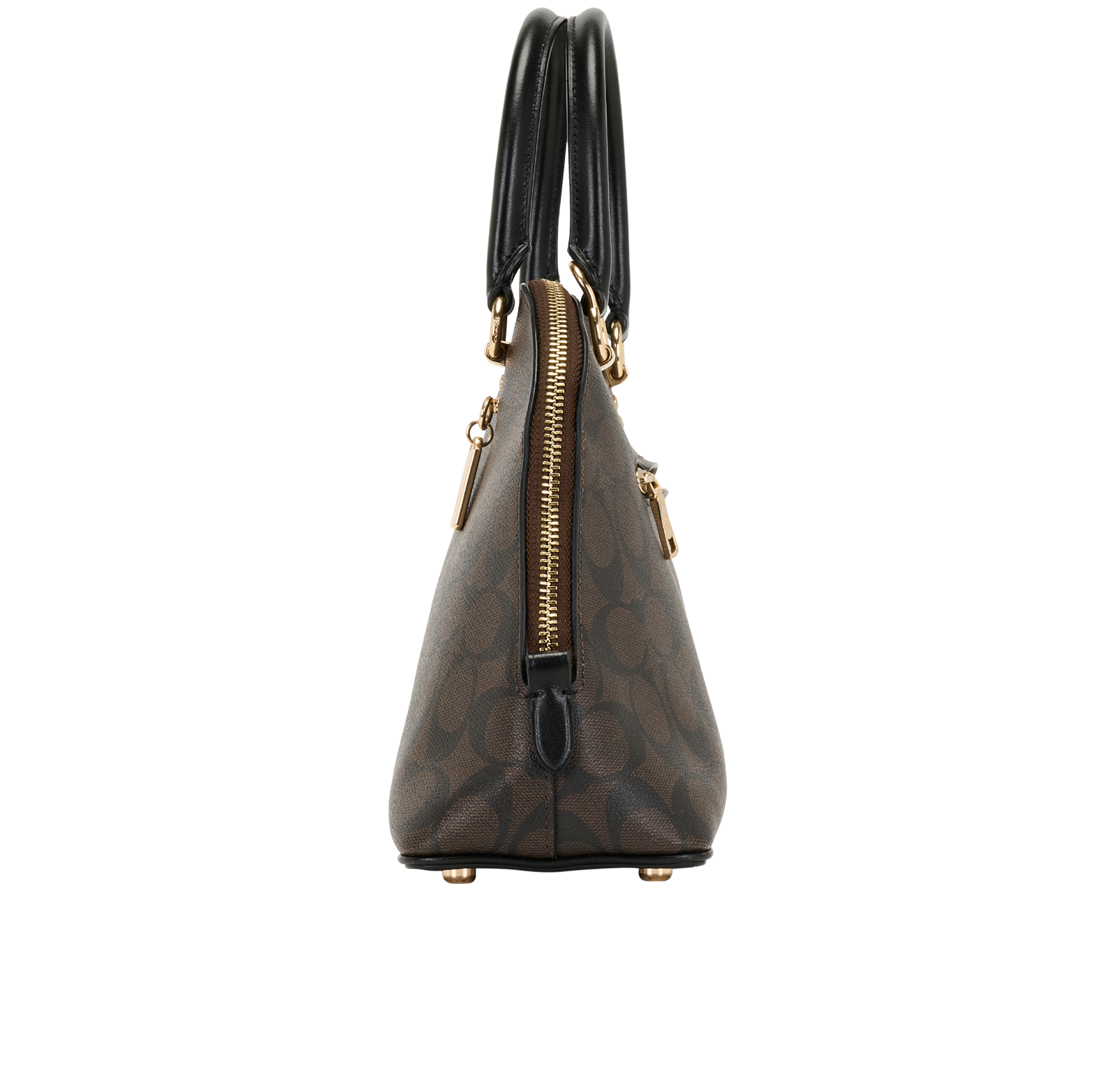 Katy Satchel, &pound;190, Handbags, Brown, Canvas, Bottom view